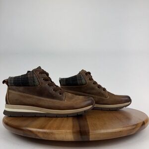 Womens Bionica Tucson Brown Leather Flannel Comfort Ankle Booties Size 9.5 M GUC